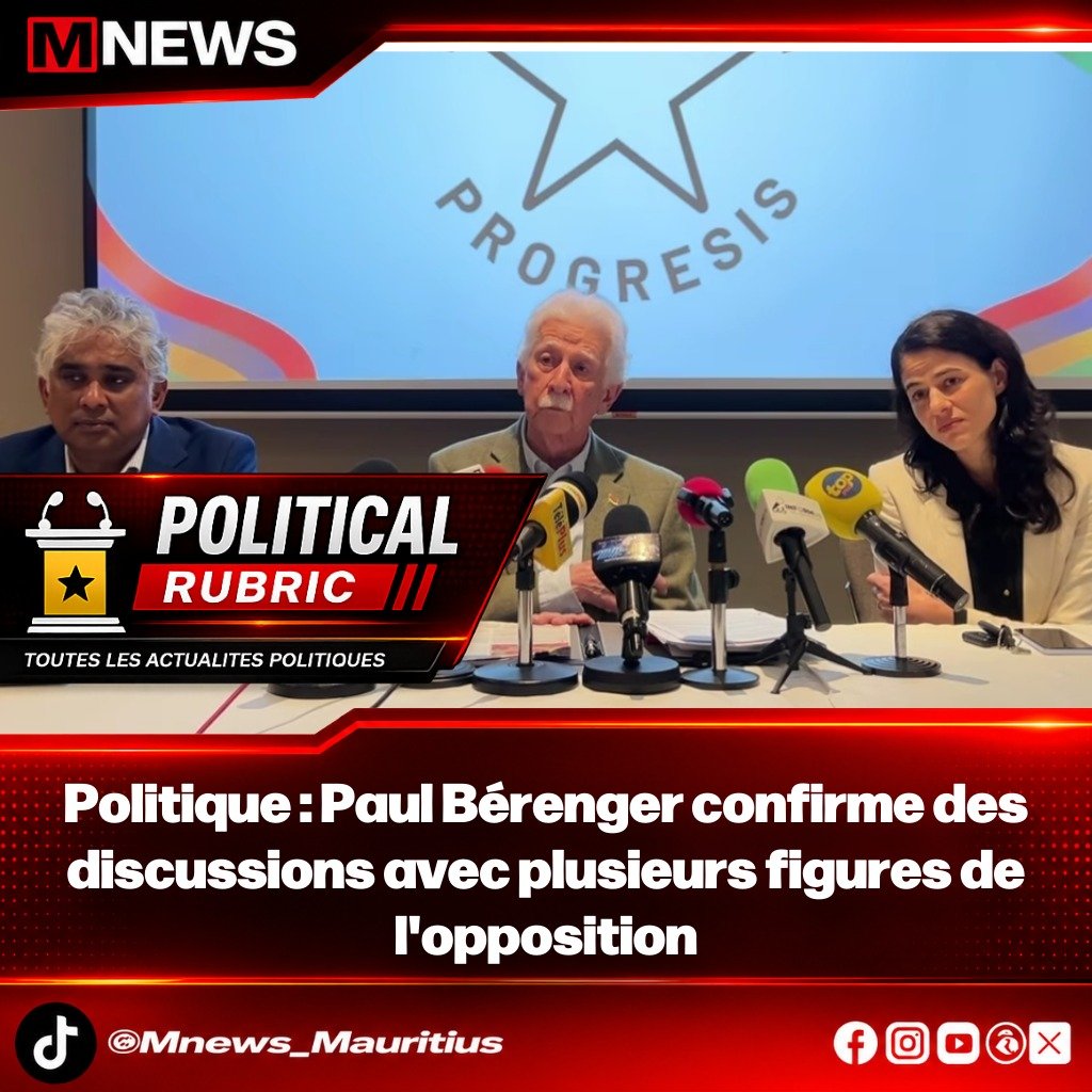 Politique : Paul Bérenger confirme des discussions avec plusieurs figures…
